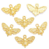 25pcs 6 Color moth Charm Bracelet Necklace DIY Jewelry Handmade Accessories 20*13mm