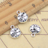30 Uds. De dijes de calabaza de Halloween, 13x11mm, colgantes de Color plata antigua, fabricación de joyería tibetana hecha a mano DIY