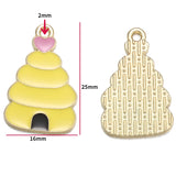 10pcs 20 styles Zinc alloy Metal Enamel bee honeycomb sunflower charm For Bracelet Necklace Key Chain Pendant DIY Jewelry Making