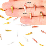 40pcs 6Color Conical shape Charms Round Pendant For Bracelets Necklace Jewelry Making DIY Handmade Alloy accessories 14.5x4mm
