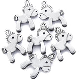 10PCS 22*17mm 7 Colors 3D animal Charms Alloy horse Pendants For DIY necklace Bracelet Handmade Jewelry Accessories Making