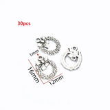 10-30pcs Christmas style charm snowman Santa Claus Gift box for Earring necklace Pendants DIY Handmade Craft Jewelry Making