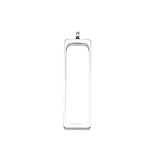 10 piezas de 44 x 12 x 4,6 mm, color plata antigua, marcos geométricos huecos con pegamento, serie rectangular, accesorios para hacer joyas.