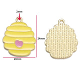 10pcs 20 styles Zinc alloy Metal Enamel bee honeycomb sunflower charm For Bracelet Necklace Key Chain Pendant DIY Jewelry Making