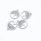 5 colors 30pcs Metal Life Tree Charms Antique Silver Plated Pendant For Jewelry Making Round Tree Necklace Charm 18*16mm Q246