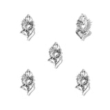 5pcs 2 colour Heart shaped Cross Charms Halloween Charms DIY Handmade Necklace Bracelet Earrings Jewelry Accessories W273