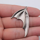5pcs 32x53mm 2 Colors Antique Silver Color Gun Black Color Dragon Wings Charms For DIY Jewelry Making