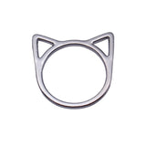 20pcs 21x20mm/16x15mm/13x12mm 6 Colors Hollow Cat Head Frame Charms For DIY Jewelry Making