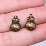 10pcs 10x15mm 2 Colors Chinese Lucky Bag Charms Pendant For DIY Jewelry Making Handmade Jewelry Craft Findings