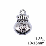 10pcs 10x15mm 2 Colors Chinese Lucky Bag Charms Pendant For DIY Jewelry Making Handmade Jewelry Craft Findings