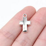 10pcs 10x18mm Antique Silver Color Chunky Cross Charms Pendant For DIY Jewelry Making Handmade Jewelry Craft Findings
