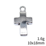 10pcs 10x18mm Antique Silver Color Chunky Cross Charms Pendant For DIY Jewelry Making Handmade Jewelry Craft Findings