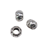 10pcs 11x11x7mm Antique Silver Color Carved European Big Hole Beads Spacer Beads For DIY Jewelry Making