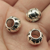 10pcs 11x11x7mm Antique Silver Color Carved European Big Hole Beads Spacer Beads For DIY Jewelry Making
