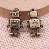 10pcs 12x18mm 2 Colors Robot Charms Pendant For DIY Jewelry Making Handmade Jewelry Craft Findings
