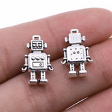 10pcs 12x18mm 2 Colors Robot Charms Pendant For DIY Jewelry Making Handmade Jewelry Craft Findings