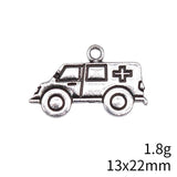 10pcs 13x22mm Antique Silver Color Ambulance Charms Pendant For DIY Jewelry Making Handmade Jewelry Craft Findings