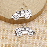 10pcs 13x22mm Antique Silver Color Ambulance Charms Pendant For DIY Jewelry Making Handmade Jewelry Craft Findings