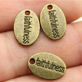 10pcs 14x10mm Antique Bronze Color Faithfulness Charms Pendant For DIY Jewelry Making Handmade Jewelry Craft Findings