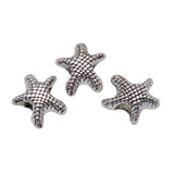 10pcs 14x13x7mm Antique Silver Color Starfish European Big Hole Beads Handmade Jewelry Findings For DIY Jewelry Making