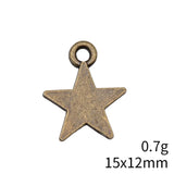 10pcs 15x12mm Antique Bronze Color Star Charms Pendant For DIY Jewelry Making Handmade Jewelry Craft Findings