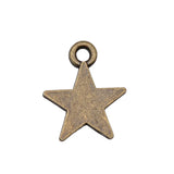 10pcs 15x12mm Antique Bronze Color Star Charms Pendant For DIY Jewelry Making Handmade Jewelry Craft Findings