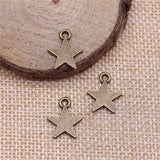 10pcs 15x12mm Antique Bronze Color Star Charms Pendant For DIY Jewelry Making Handmade Jewelry Craft Findings