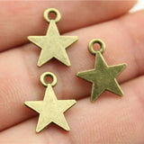 10pcs 15x12mm Antique Bronze Color Star Charms Pendant For DIY Jewelry Making Handmade Jewelry Craft Findings