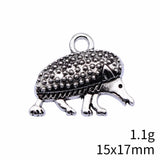 10pcs 15x17mm Antique Silver Color Hedgehog Charms Pendant For DIY Jewelry Making Handmade Jewelry Craft Findings