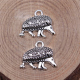 10pcs 15x17mm Antique Silver Color Hedgehog Charms Pendant For DIY Jewelry Making Handmade Jewelry Craft Findings