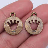 10pcs 15x18mm Antique Bronze Color Crown Charms Pendant For DIY Jewelry Making Handmade Jewelry Craft Findings