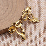 10pcs 17x22mm 2 Colors Bow Charms Pendant For Jewelry Making Accessories
