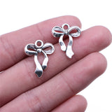 10pcs 17x22mm 2 Colors Bow Charms Pendant For Jewelry Making Accessories