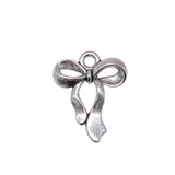 10pcs 17x22mm 2 Colors Bow Charms Pendant For Jewelry Making Accessories