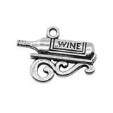 10pcs 17x22mm Antique Silver Color Wine Charms Pendant For DIY Jewelry Making Handmade Jewelry Craft Findings