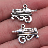 10pcs 17x22mm Antique Silver Color Wine Charms Pendant For DIY Jewelry Making Handmade Jewelry Craft Findings
