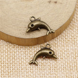 10pcs 18x11mm 2 Colors Dolphin Charms Pendant For DIY Jewelry Making Handmade Jewelry Craft Findings