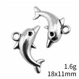 10pcs 18x11mm 2 Colors Dolphin Charms Pendant For DIY Jewelry Making Handmade Jewelry Craft Findings