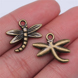 10pcs 18x13mm 2 Colors Dragonfly Charms Pendant For DIY Jewelry Making Handmade Jewelry Craft Findings