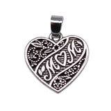 10pcs 18x18mm Antique Silver Color Mom Heart Charms Pendant For DIY Jewelry Making Handmade Jewelry Craft Findings