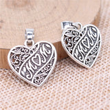 10pcs 18x18mm Antique Silver Color Mom Heart Charms Pendant For DIY Jewelry Making Handmade Jewelry Craft Findings