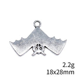 10pcs 18x28mm Antique Silver Color Double Sided Upside Down Bat Charms Pendant For DIY Jewelry Making Jewelry Findings