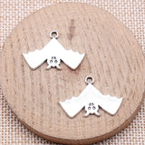 10pcs 18x28mm Antique Silver Color Double Sided Upside Down Bat Charms Pendant For DIY Jewelry Making Jewelry Findings