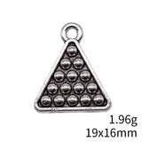 10pcs 19x16mm Antique Silver Color Billiards Snooker Charms Pendant For DIY Jewelry Making Jewelry Craft Findings