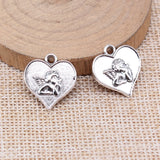 10pcs 19x17mm Antique Silver Color Cupid Love Angel Charms Pendant For DIY Jewelry Making Jewelry Craft Findings