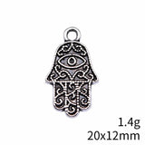 =10pcs 20x12mm Antique Silver Color Eye Hand Charms Pendant For DIY Jewelry Making Handmade Jewelry Craft Findings