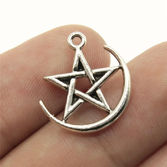 10pcs 20x18mm 2 Colors Pentagram Star Charms Pendant For DIY Jewelry Making Handmade Jewelry Craft Findings