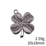 10pcs 20x18mm Antique Silver Color Four Leaf Clover Charms Pendant For DIY Jewelry Making Jewelry Craft Findings