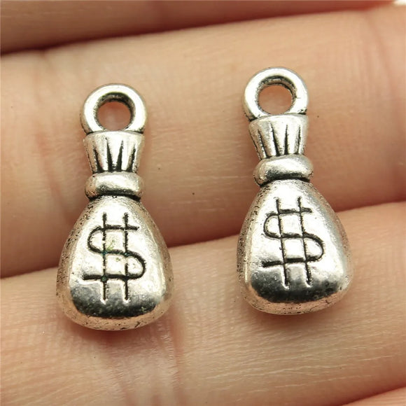 10pcs 20x9x5mm Antique Silver Color Moneybag Charms Pendant For DIY Jewelry Making Handmade Jewelry Craft Findings