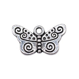 10pcs 21x12mm Antique Silver Color Butterfly Charms Pendant For DIY Jewelry Making Handmade Jewelry Craft Findings